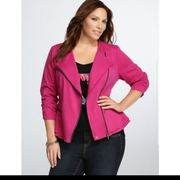 torrid Jackets & Blazers - Torrid Pink Peplum Blazer